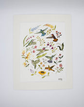 Load image into Gallery viewer, 13 Hummingbird Garden Original Watercolour Painting