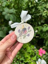 Load image into Gallery viewer, Pink Robin Ornament warm white
