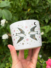 Load image into Gallery viewer, Violet Green Swallows & Blossoms Vessel