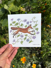 Load image into Gallery viewer, Fox &amp; Morning Glory Postcard-Wholesale
