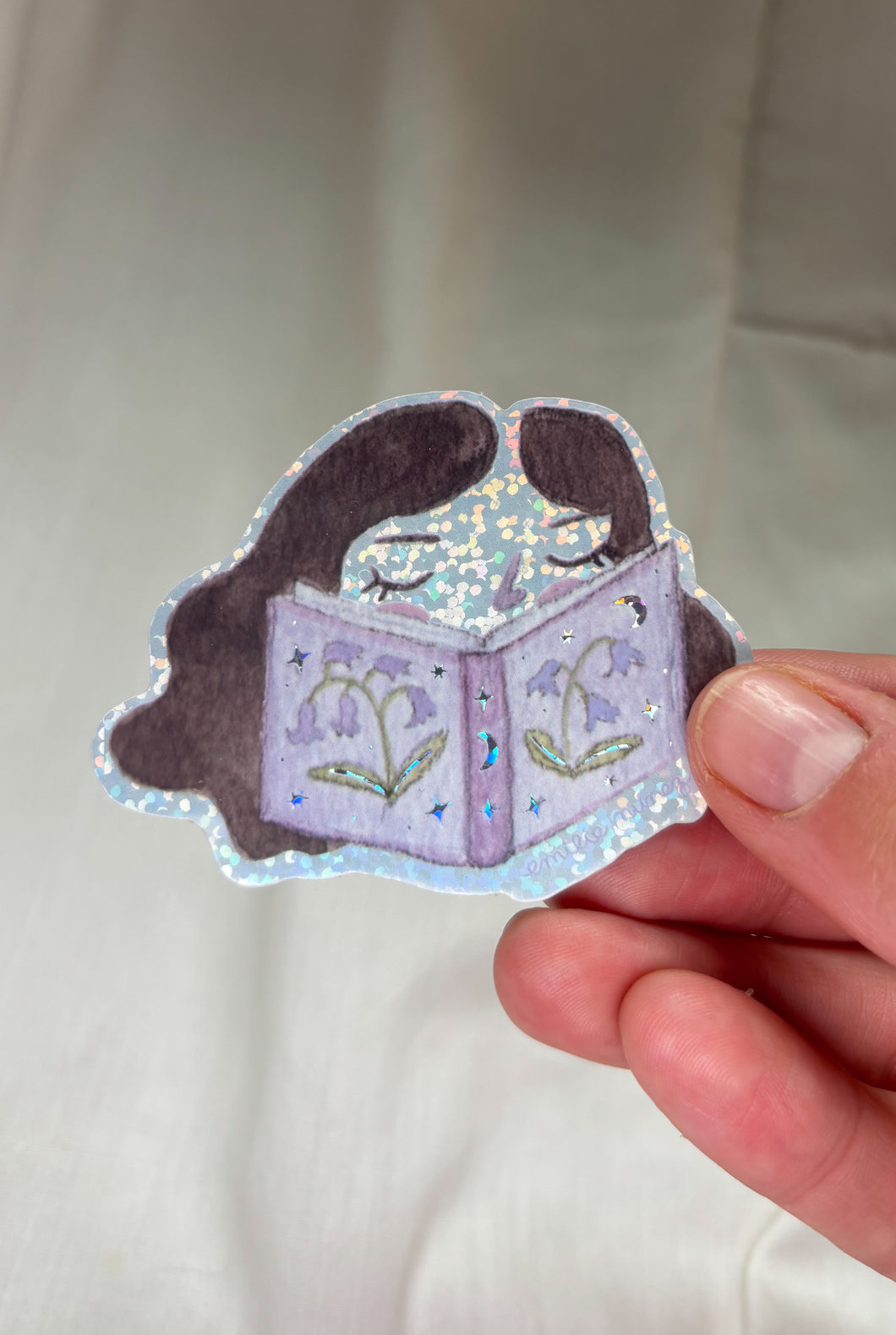 Bluebell Reading Gal Sticker