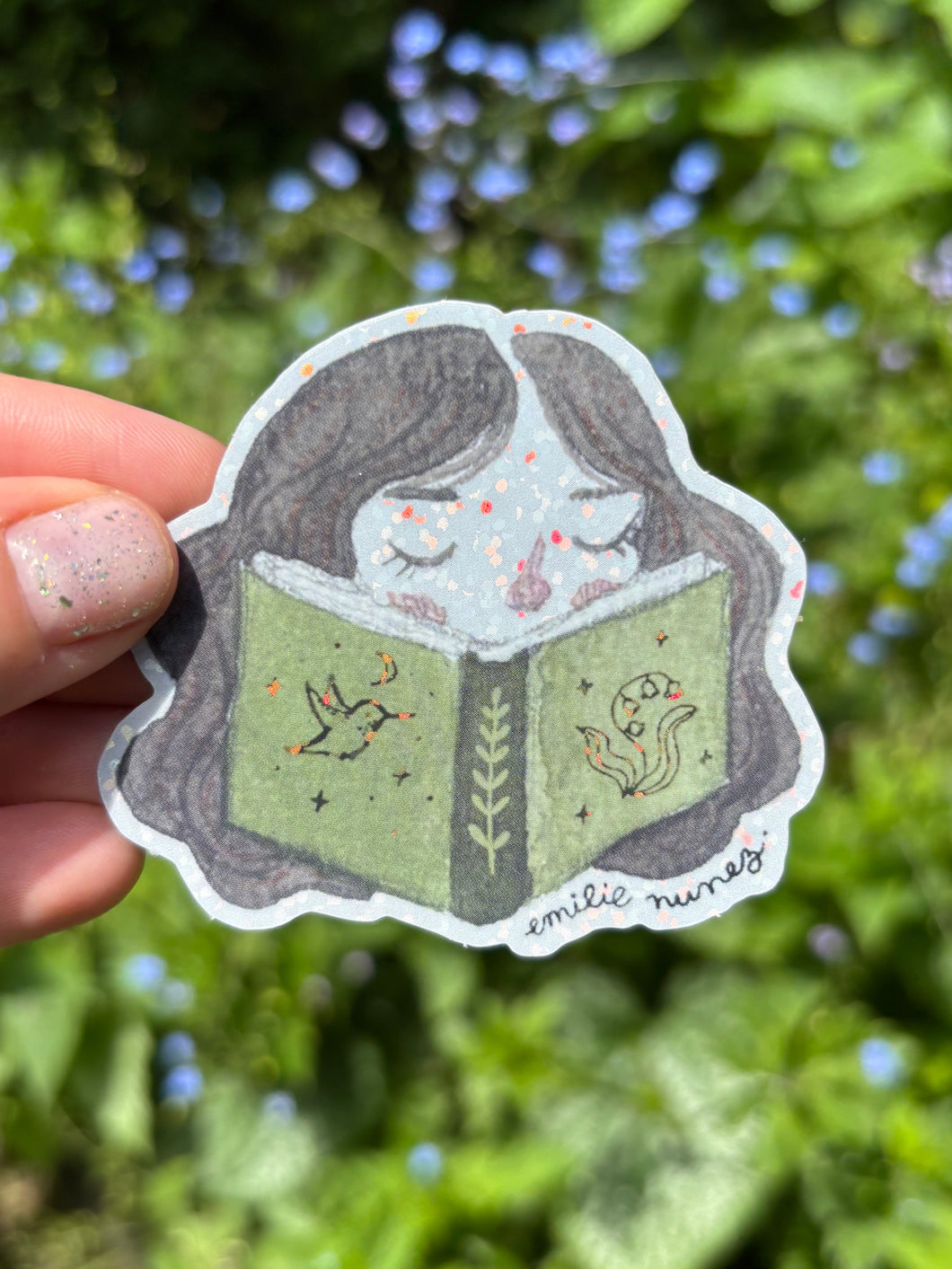 Gal Sticker Reading Gal Sticker – Emilie Nunez Art