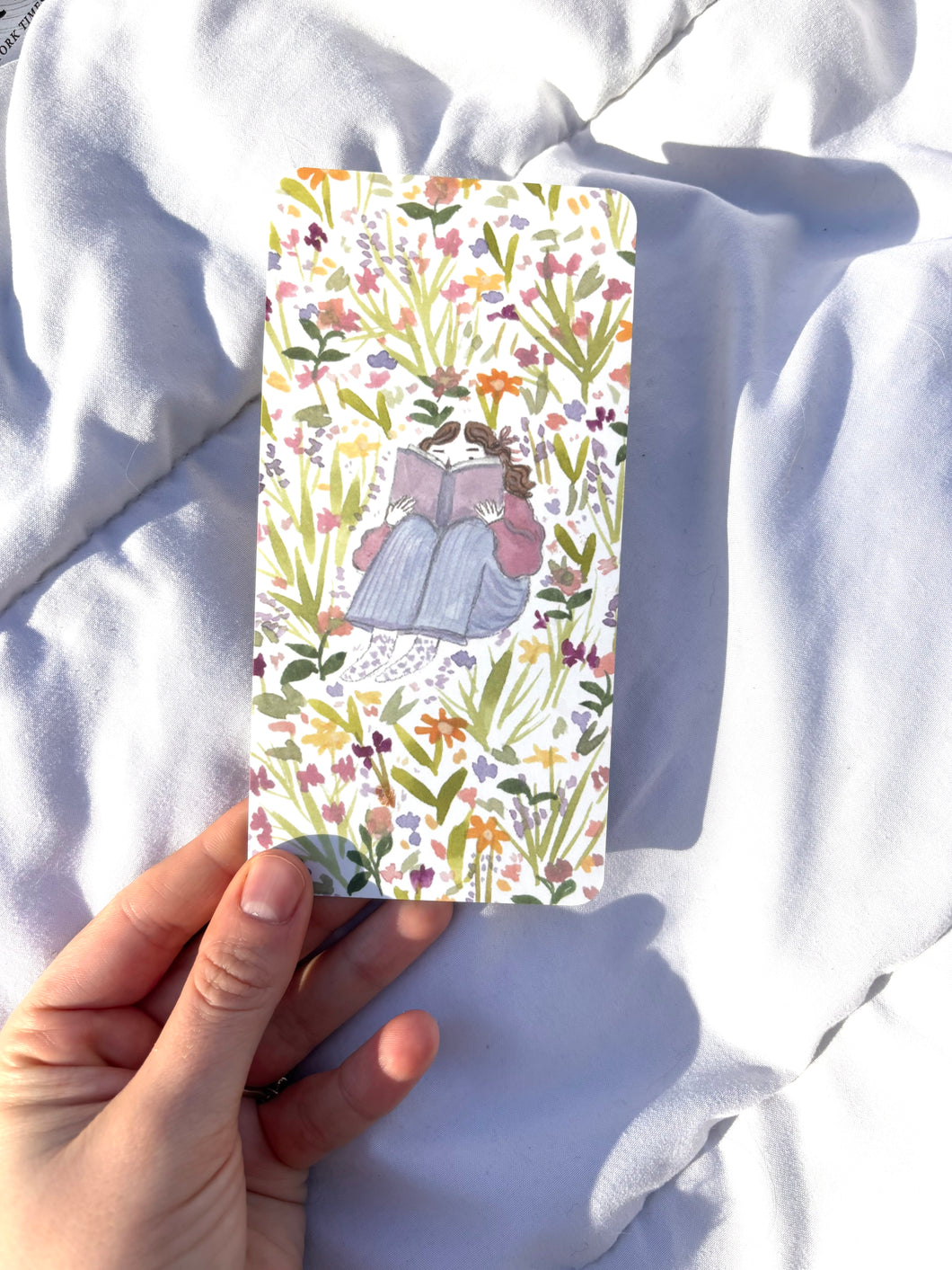 Wildflower Reading Gal Bookmark