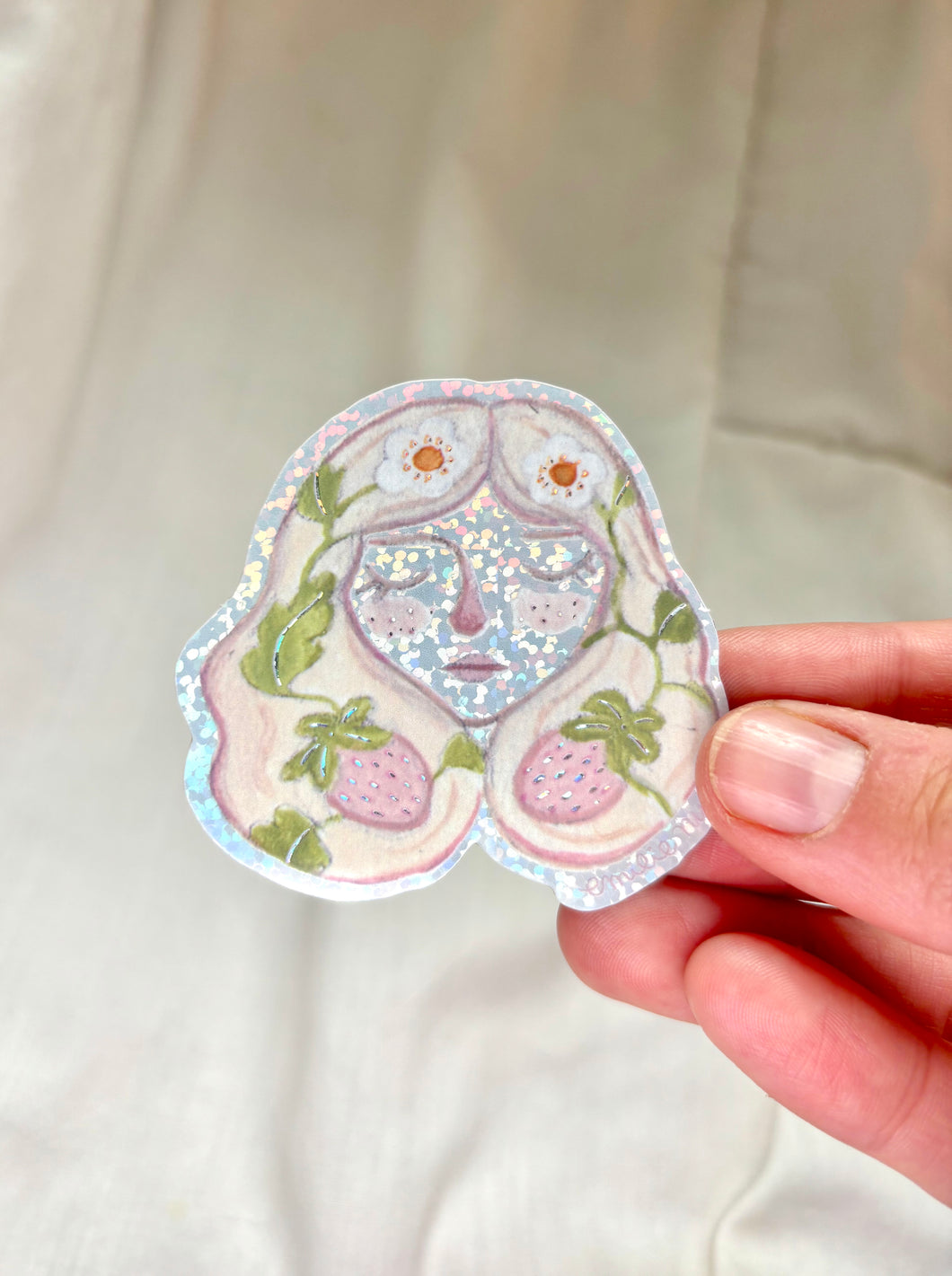 Gal Sticker Strawberry Gal Sticker – Emilie Nunez Art