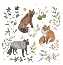 Load image into Gallery viewer, Foxes Art Print
