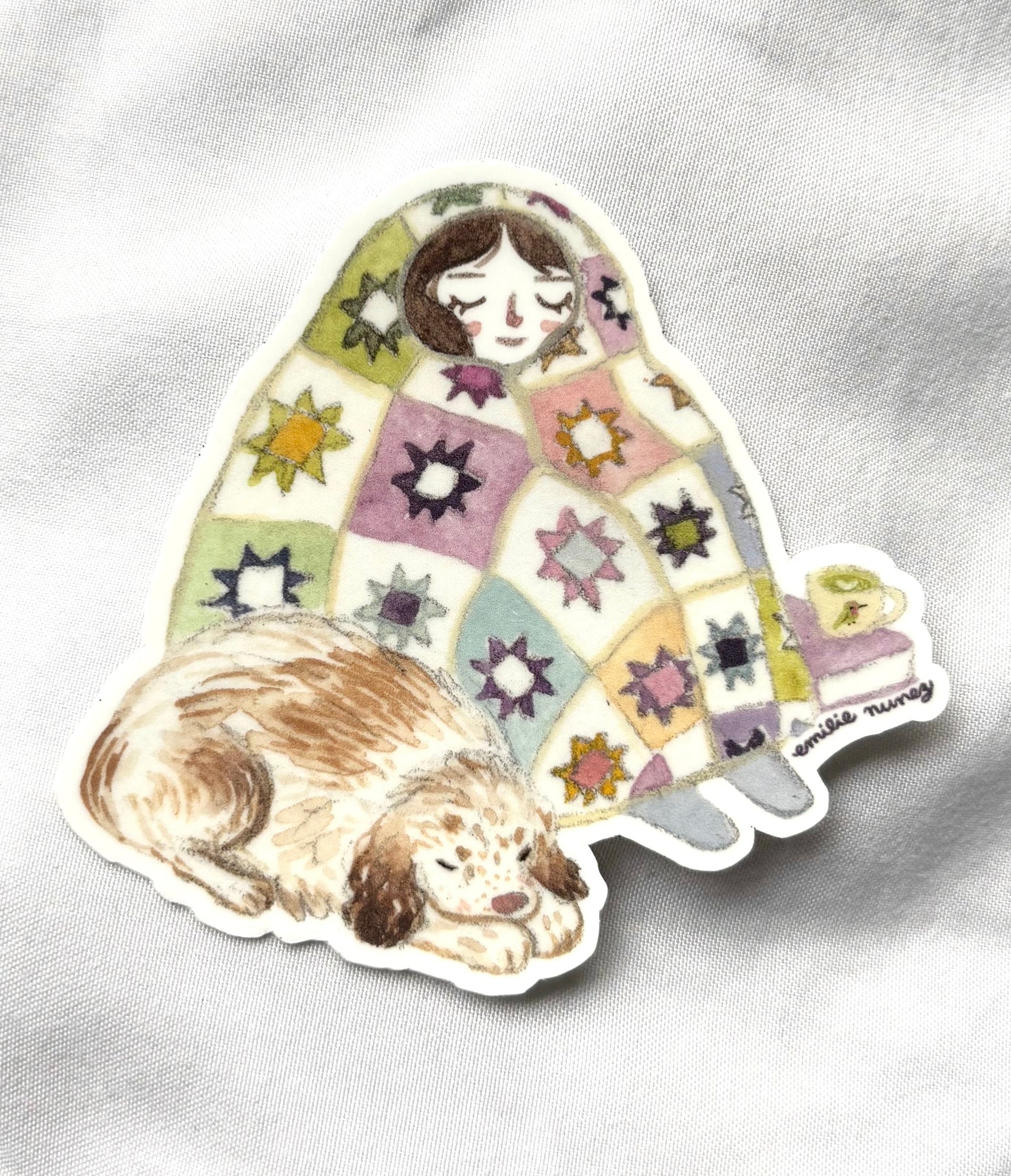 Gal Sticker Card Cozy Gal Sticker – Emilie Nunez Art