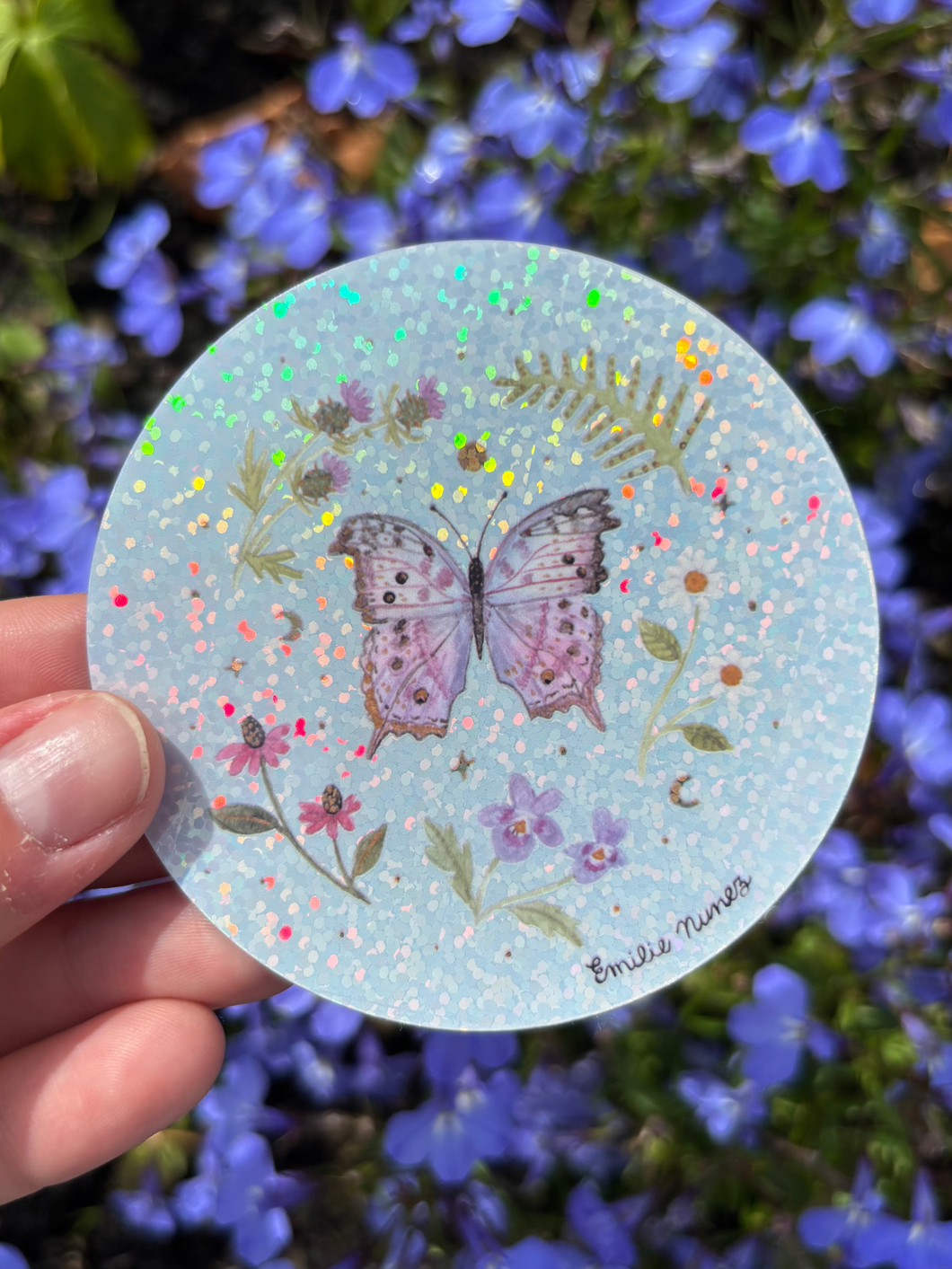 Mother of Pearl Butterfly Sticker - Wholesale