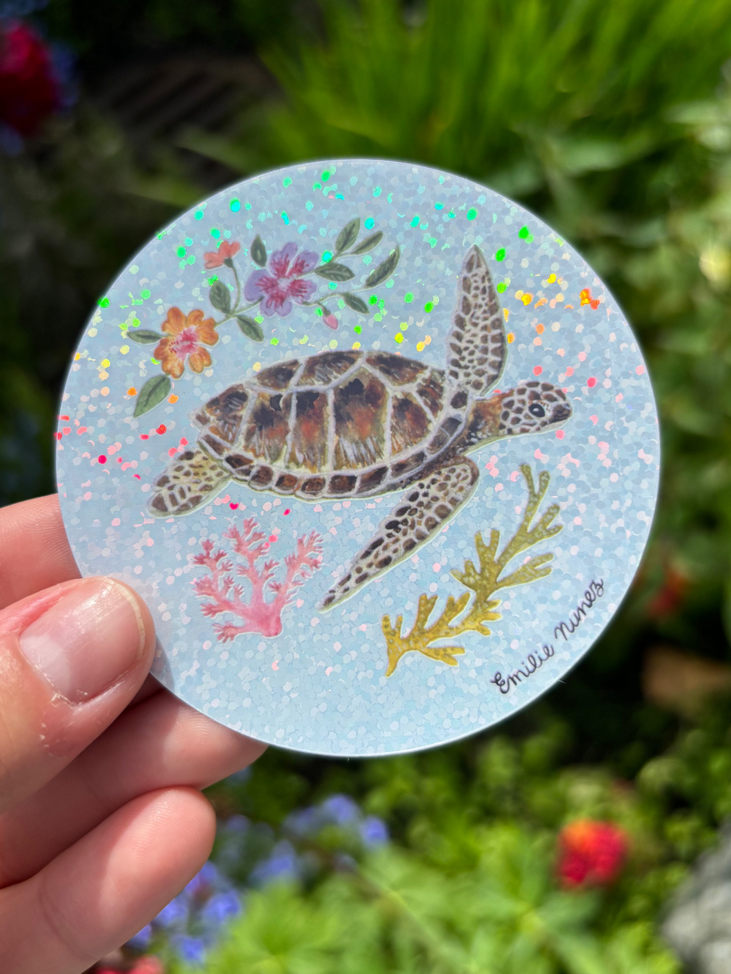 Green Sea Turtle Sticker - Wholesale