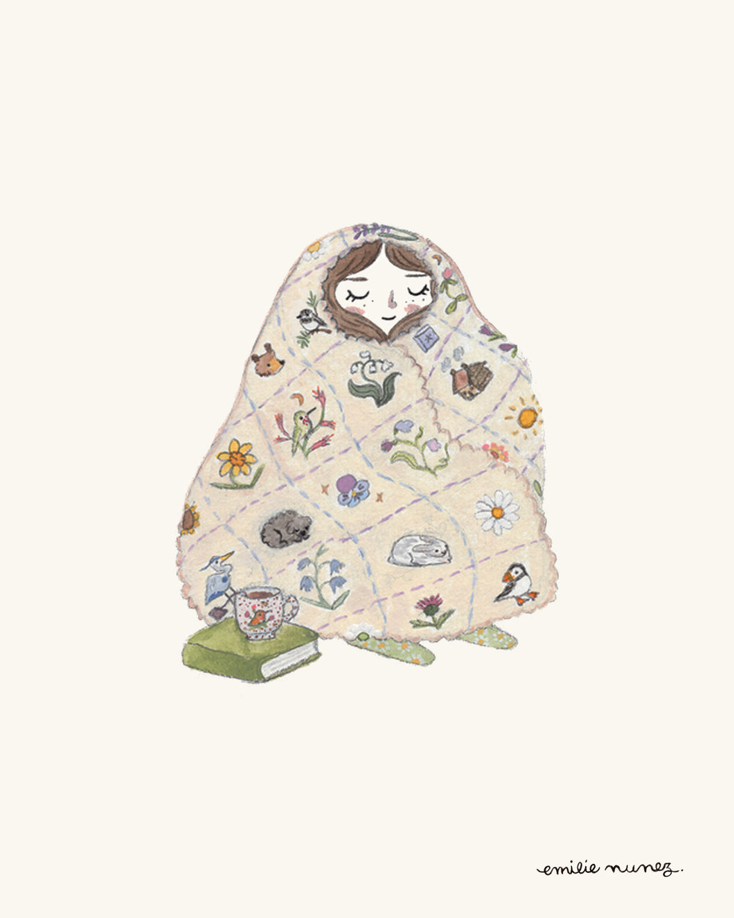 Cozy Gal Art Print