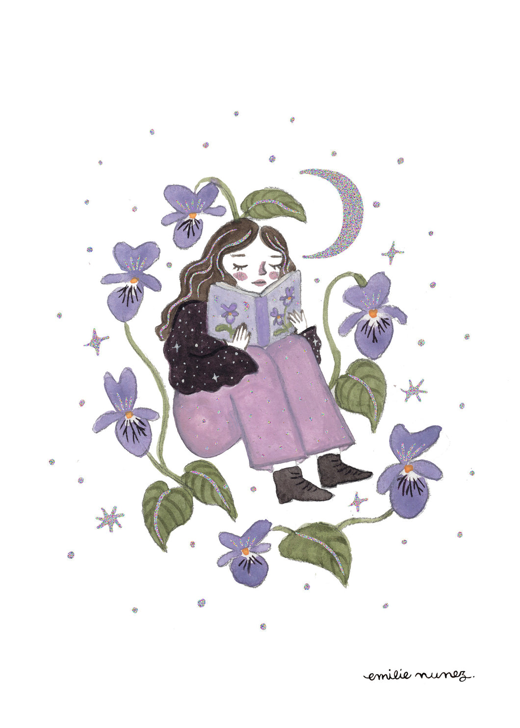 Fleur & Violets Art Print