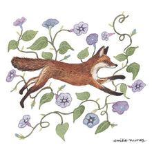 Load image into Gallery viewer, Fox &amp; Morning Glory Postcard-Wholesale
