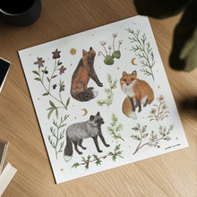 Load image into Gallery viewer, Foxes Art Print
