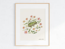 Load image into Gallery viewer, Bird-voiced Tree Frog &amp; Daisies Art Print
