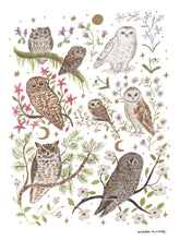 Load image into Gallery viewer, Owl Garden Art Print
