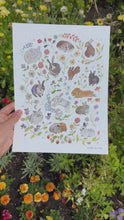 Load and play video in Gallery viewer, Rabbits Art Print with Iridescent Foil
