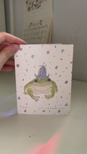 Load and play video in Gallery viewer, "Let's Froggin' Celebrate" Iridescent Foil Greeting Card
