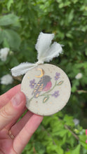 Load and play video in Gallery viewer, Pink Robin Ornament warm white
