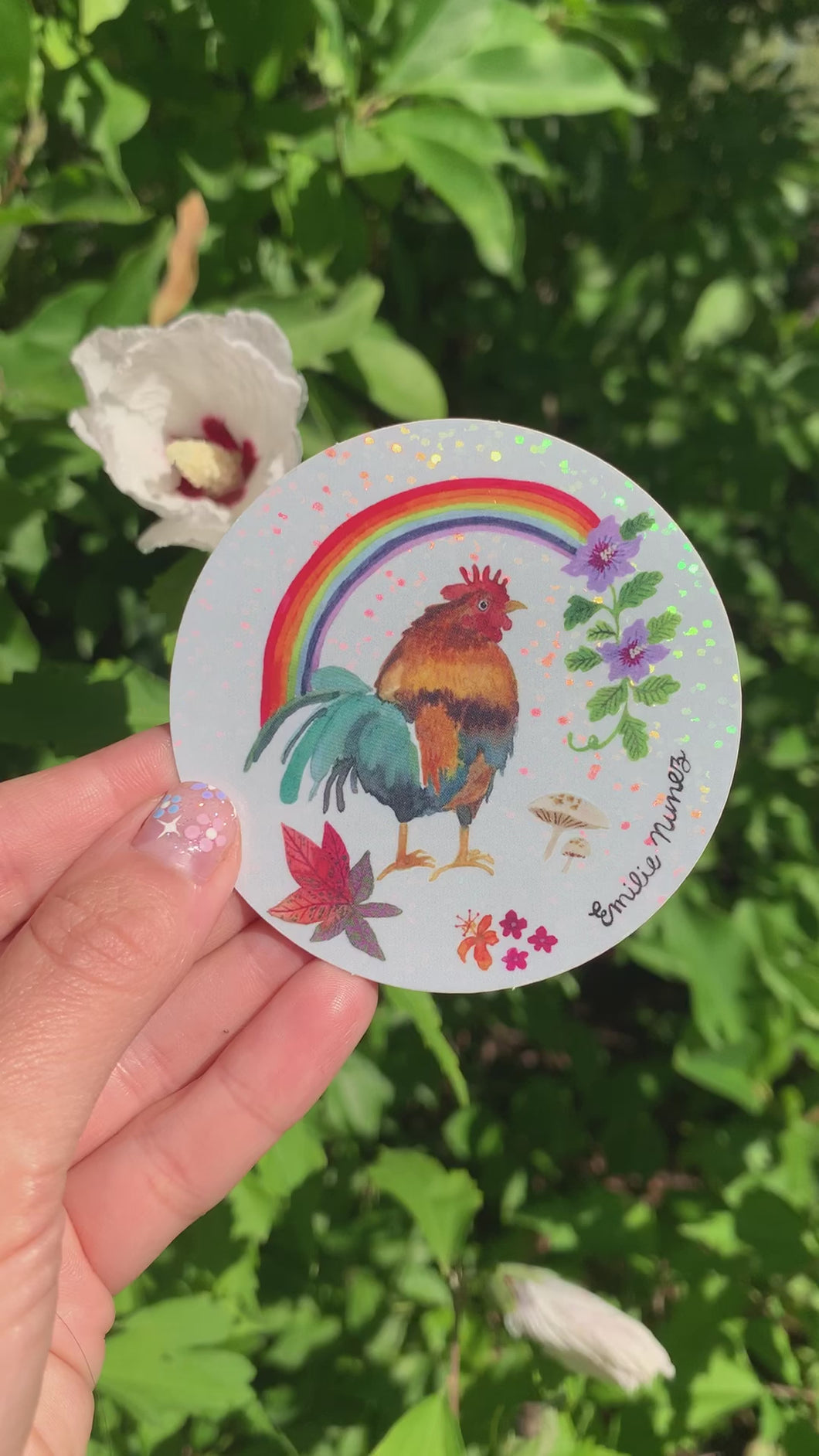 Rooster and Hen Stickers