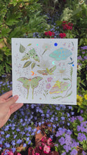 Load and play video in Gallery viewer, Iridescent Foil Art Print- Moths - Wholesale

