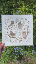 Load and play video in Gallery viewer, Owls Art Print
