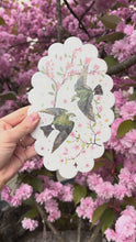 Load and play video in Gallery viewer, Violet Green Swallows &amp; Blossoms Wall Hanging
