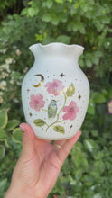 Load and play video in Gallery viewer, Blue-throated Mountaingem Hummingbird &amp; Hibiscus Vase
