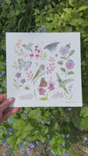 Load and play video in Gallery viewer, Pollinators Art Print with Iridescent Foil
