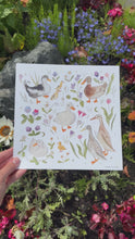 Load and play video in Gallery viewer, Ducks Art Print with Gold Foil
