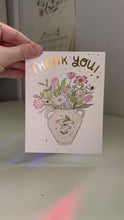Load and play video in Gallery viewer, "Thank You" Gold Foil Greeting Card
