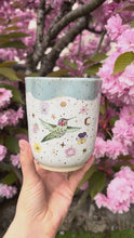 Load and play video in Gallery viewer, Anna’s Hummingbird Blossom Vessel Blue
